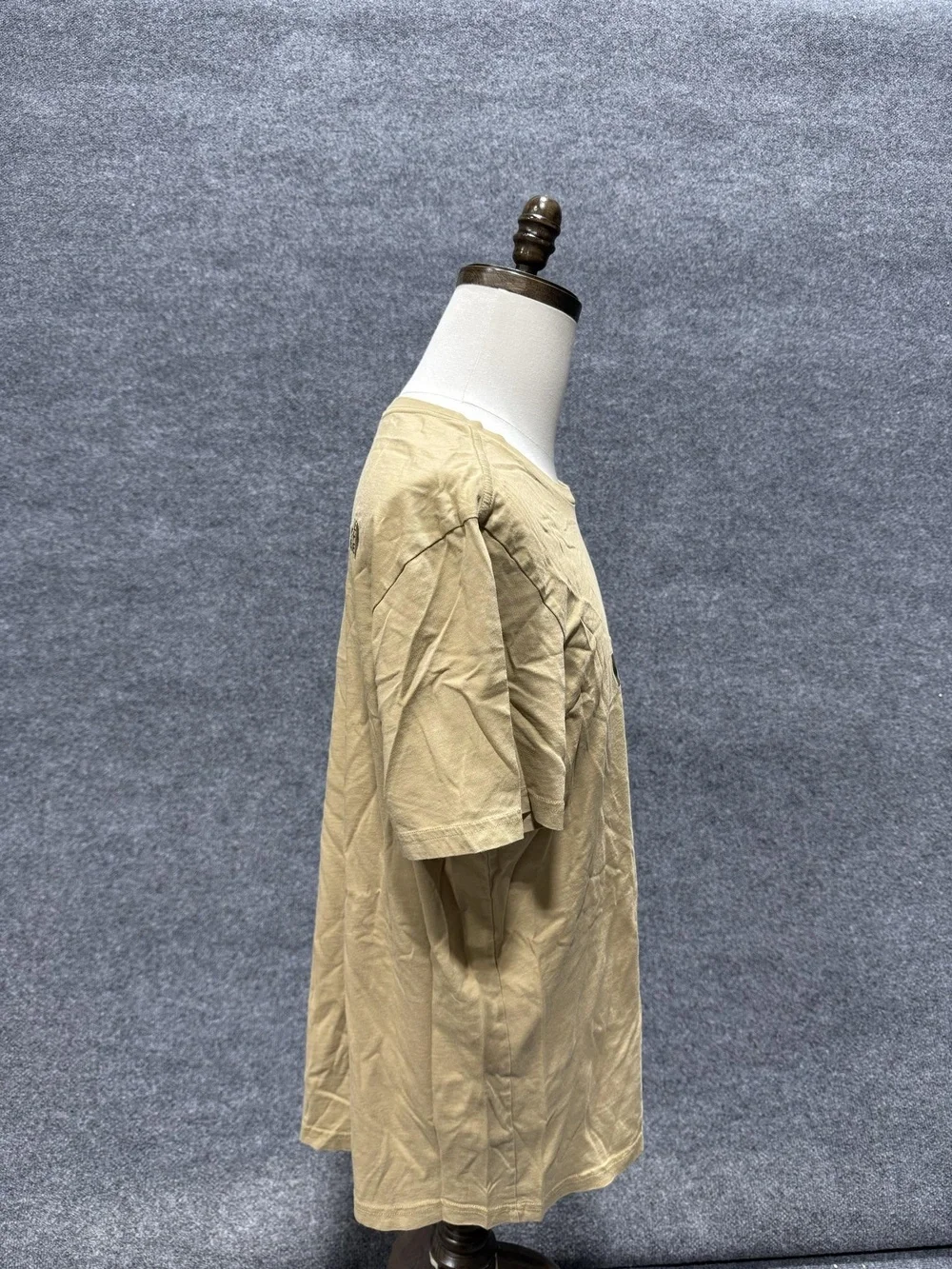 The North Face Shirt Mens XL Beige Big Logo Cotton Graphic Tee Short Sleeve